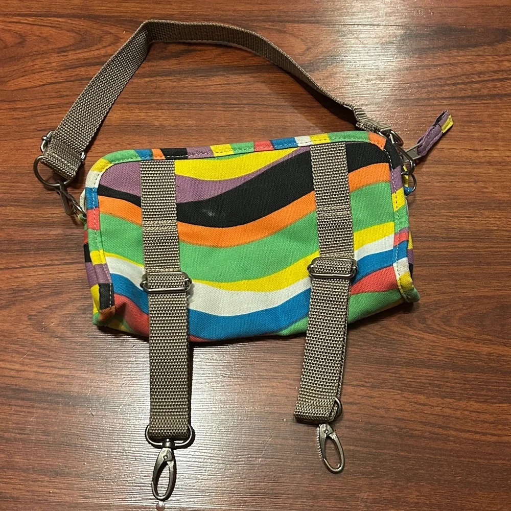 VTG Po Campo Bike Handlebar Clutch Vibrant Multicolor Wave Bag  HTF
